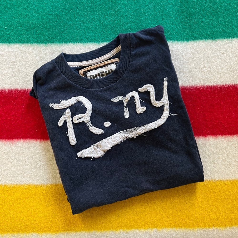 Y2K Navy Blue Ruehl no. 925 T-Shirt